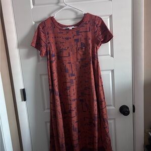 LuLaRoe Dress in Red and Purple
